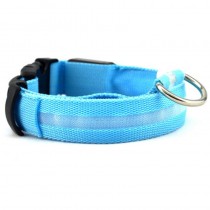 Aufladbares LED-Hundehalsband Grösse M - 40-46cm Blau