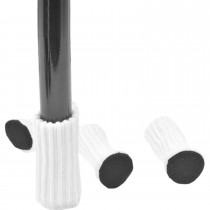 Stuhlsocken, Stuhlbeinsocken, 4 Stück, Weiss