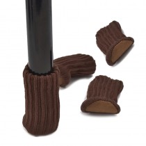 Stuhlsocken, Stuhlbeinsocken, 4 Stück, Dunkelbraun