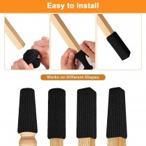 Stuhlsocken, Stuhlbeinsocken, 4 Stück, Schwarz