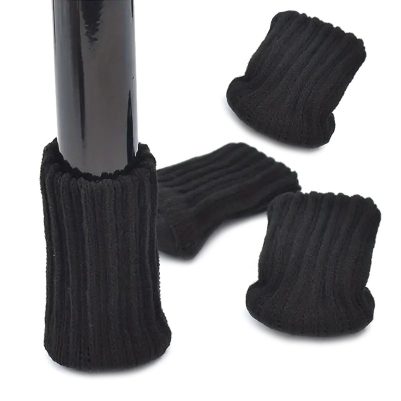 Stuhlsocken, Stuhlbeinsocken, 4 Stück, Schwarz