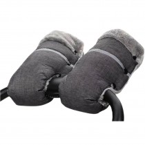 Fleece Handschuhe für den Kinderwagen – Kinderwagen Handwärmer Grau