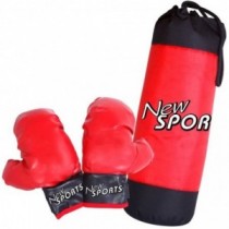 New Sports Boxsack mit Boxhandschuhe