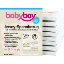 Babybay Jersey Spannbezug für Maxi & Boxspring weiss
