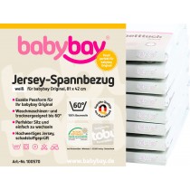 Babybay Jersey Spannbezug für Original Weiss