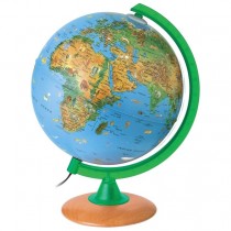 Globus Tiere der Erde 25cm mit Holzfuss