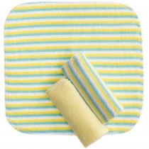 ZEWI bébé-jou Waschtücher 3er-Pack Streifen Gelb