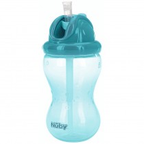 Nuby Soft Flip-It Trinkhalmflasche mit Click-It-Verschluss 360ml
