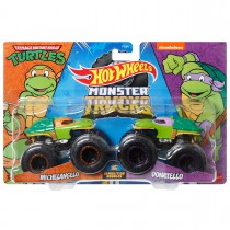Hot Wheels Monster Trucks 2er-Pack Michelangelo vs. Donatello