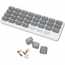 Tablettenbox Monat - 31 Tage Grau