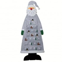Weihnachtsmann Adventskalender aus Filz Grau