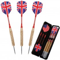 New Sports Steel Dart-Set Deluxe 22g Red