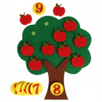 Mathe-Spiel Filz-Apfelbaum Montessori