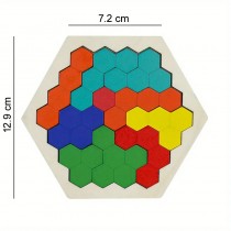 Hexagon Holzpuzzles 10-teilig Montessori